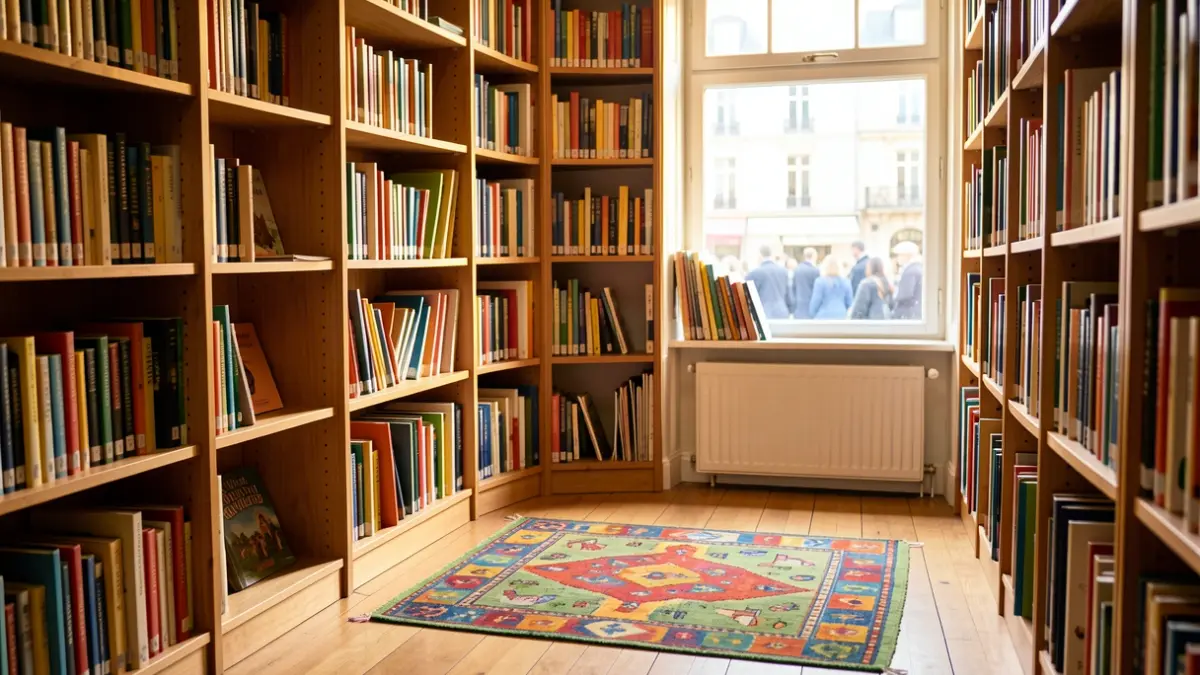 Image générique d'une bibliothèque accueillante pour enfants.