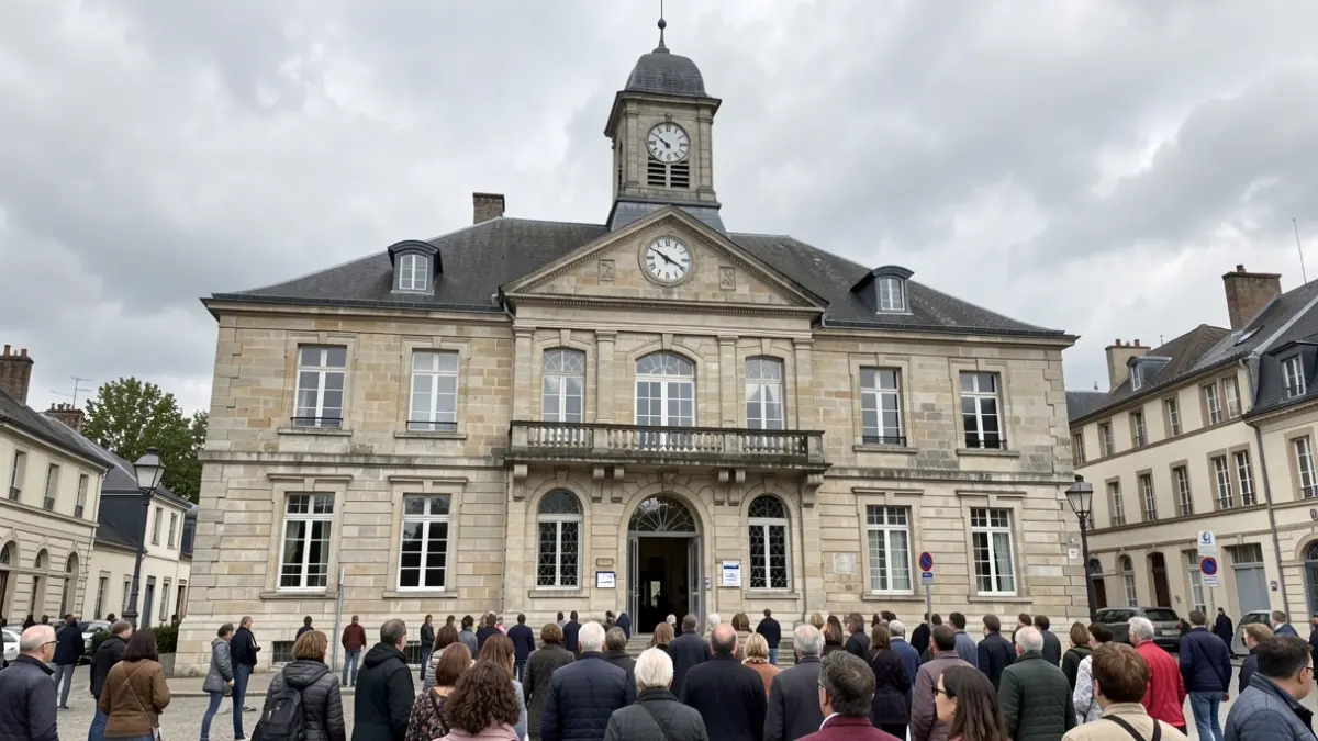 Facade of the Brie-Comte-Robert town hall.