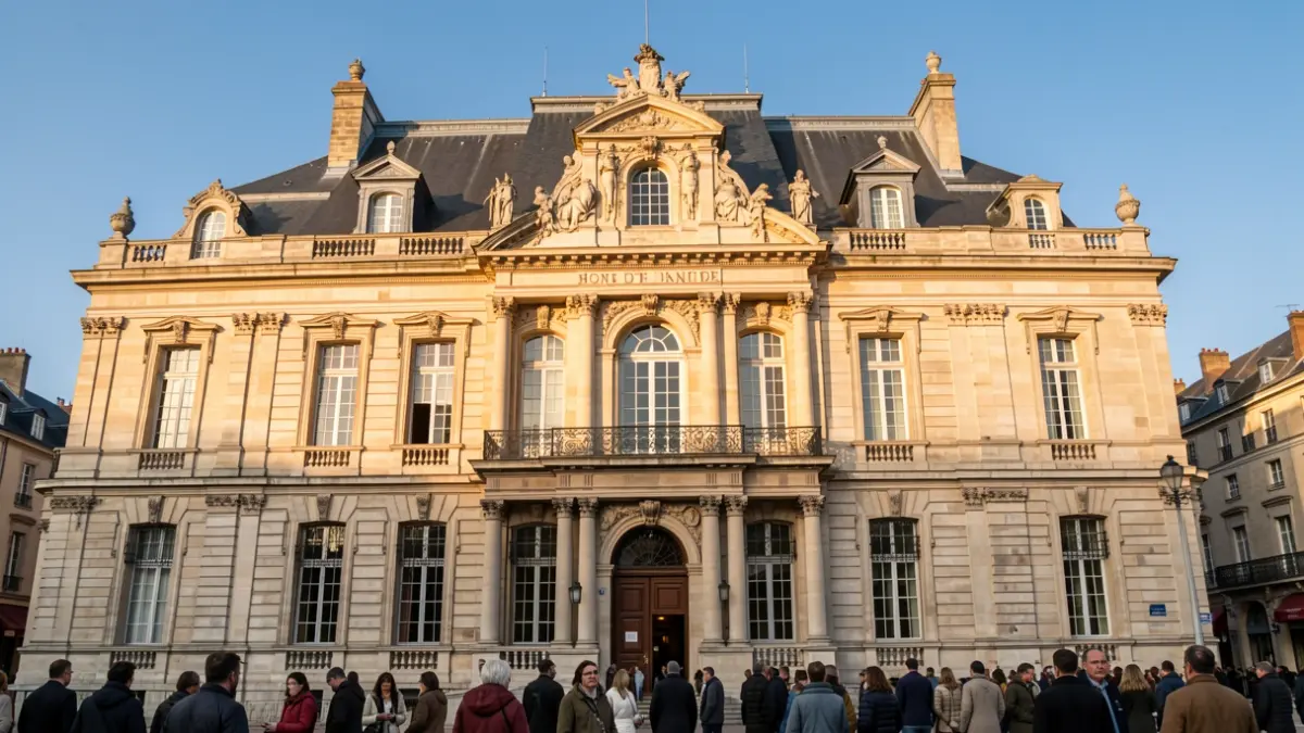 Façade de l'Hôtel de Ville d'Étampes.