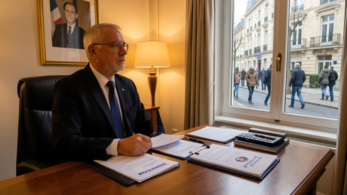 Bureau du nouveau commissaire de police de Sèvres.