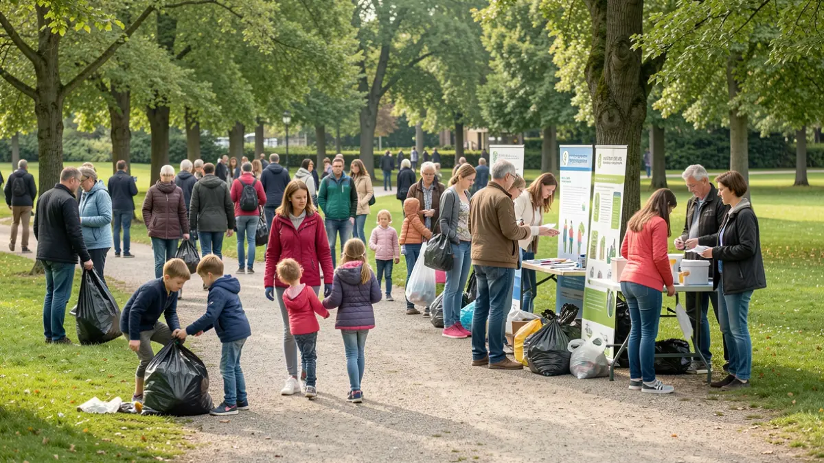 Generic image of participants in a community cleanup day in a park.