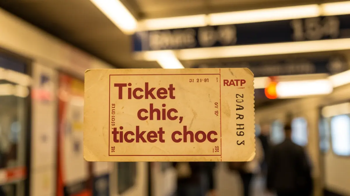 Generic image of a vintage Parisian metro ticket.