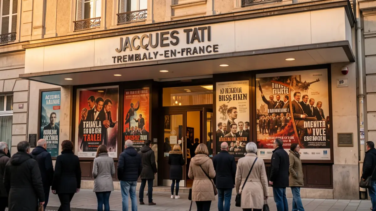 Facade of the Jacques Tati cinema in Tremblay-en-France.