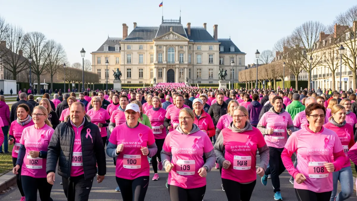 Image générique de personnes participant à une marche solidaire pour Octobre Rose.