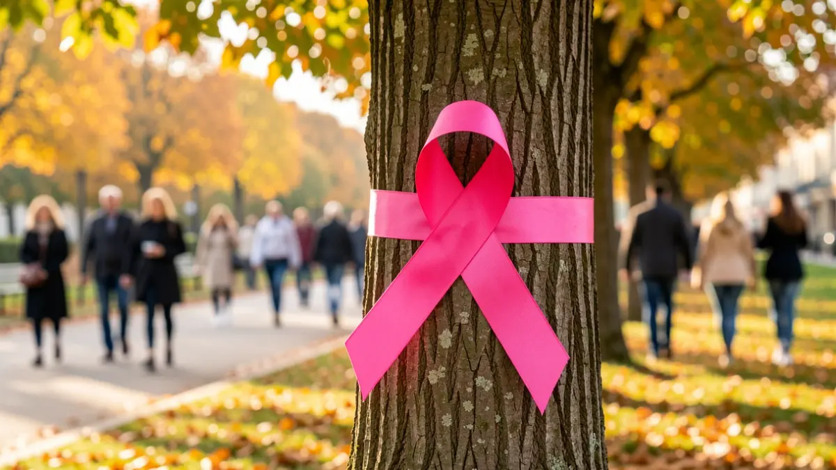 Generic image of a pink ribbon for October Rose.