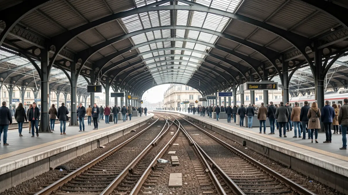 Generic image of an empty RER platform at Paris Nord.