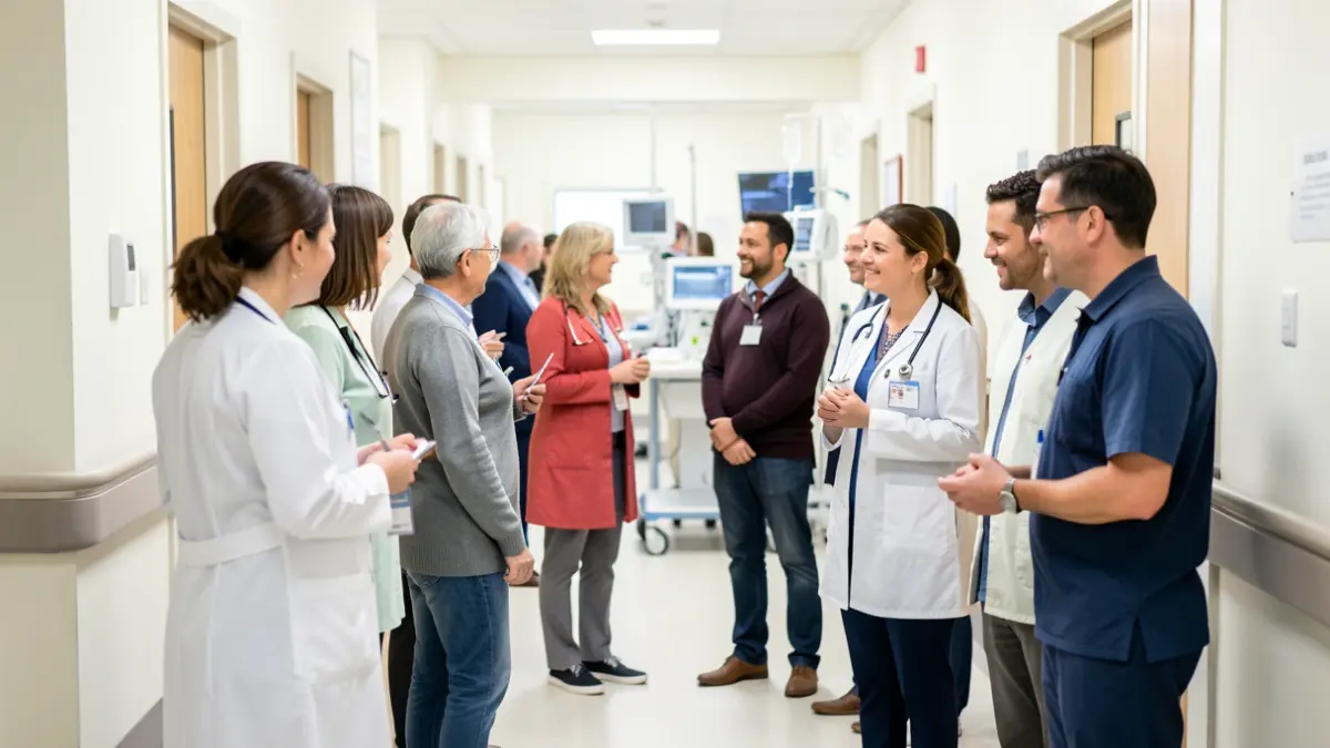 Generic image of healthcare professionals and patients participating in an awareness week.