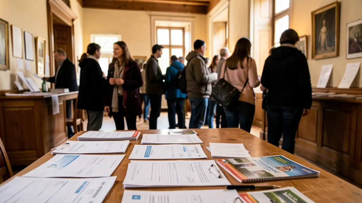 Generic image of a community meeting for connecting parents and babysitters.