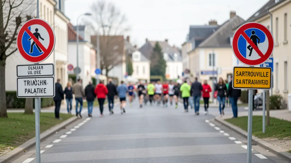 Generic image of traffic restrictions in Sartrouville for a sporting event.
