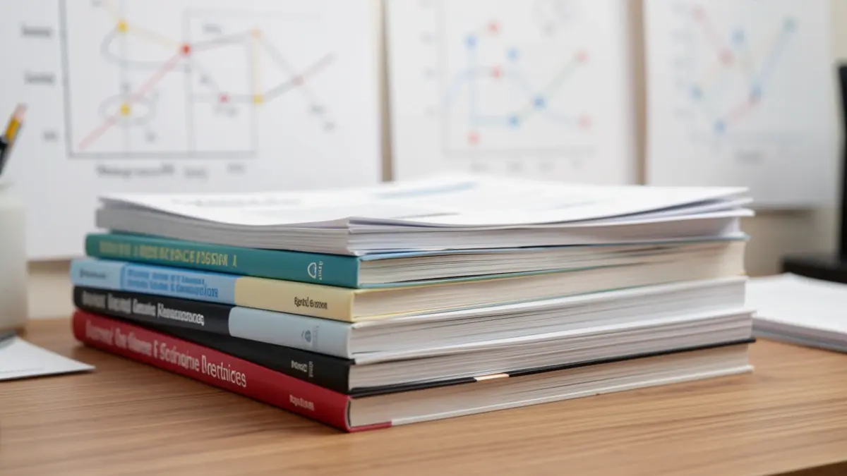 Generic image of research documents and scientific charts.