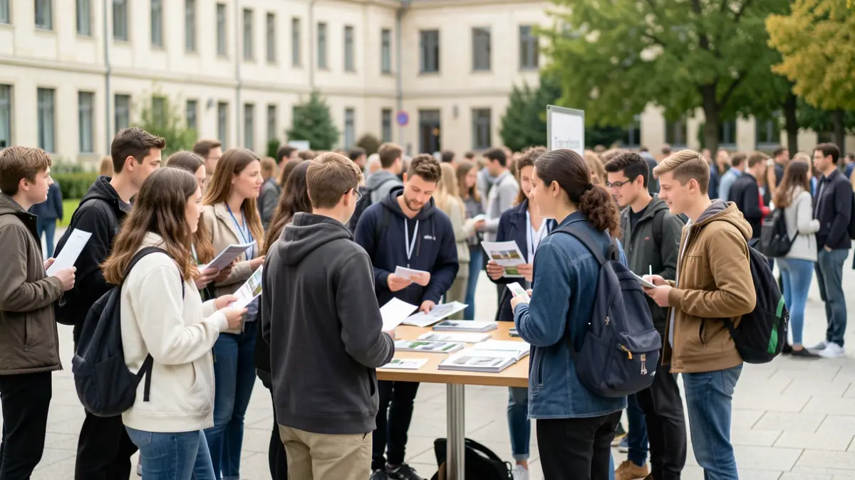 Generic image of young adults and students participating in an awareness event on a university campus.