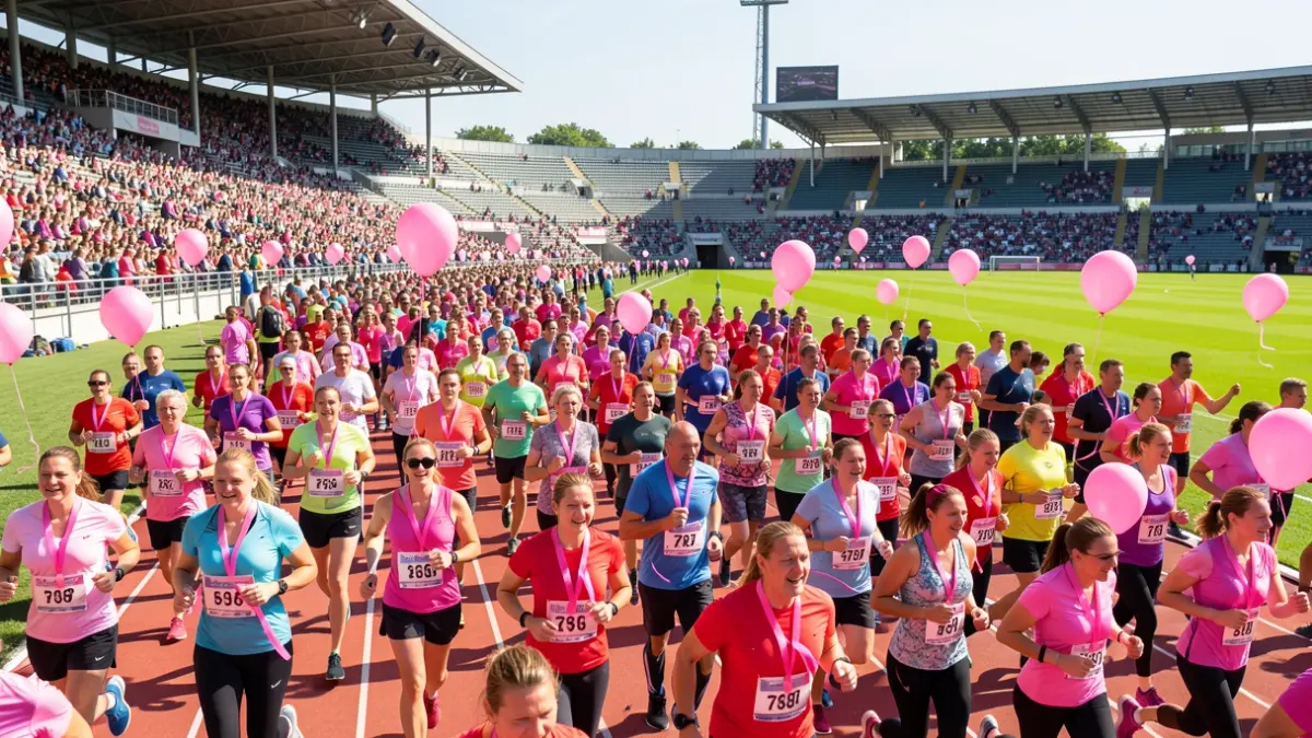 Generic image of a solidarity run for Pink October.