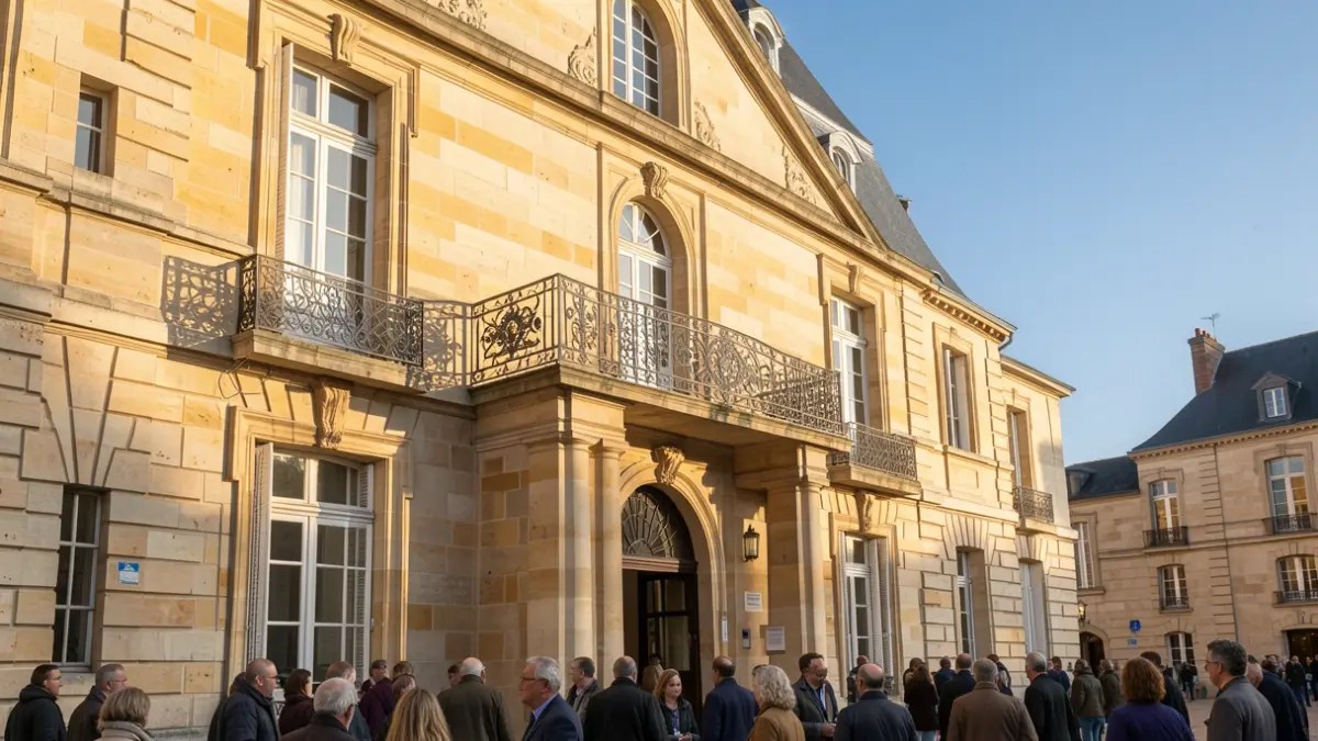 Facade of the town hall of Épinay-sous-Sénart.