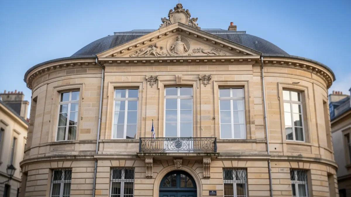Façade de la mairie de Boissise-le-Roi, Île-de-France.