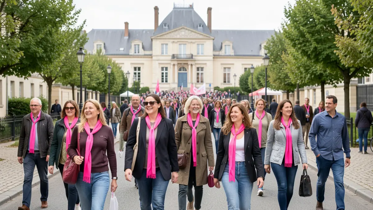 Image générique de marche de sensibilisation pour Octobre Rose à Bruyères-sur-Oise.