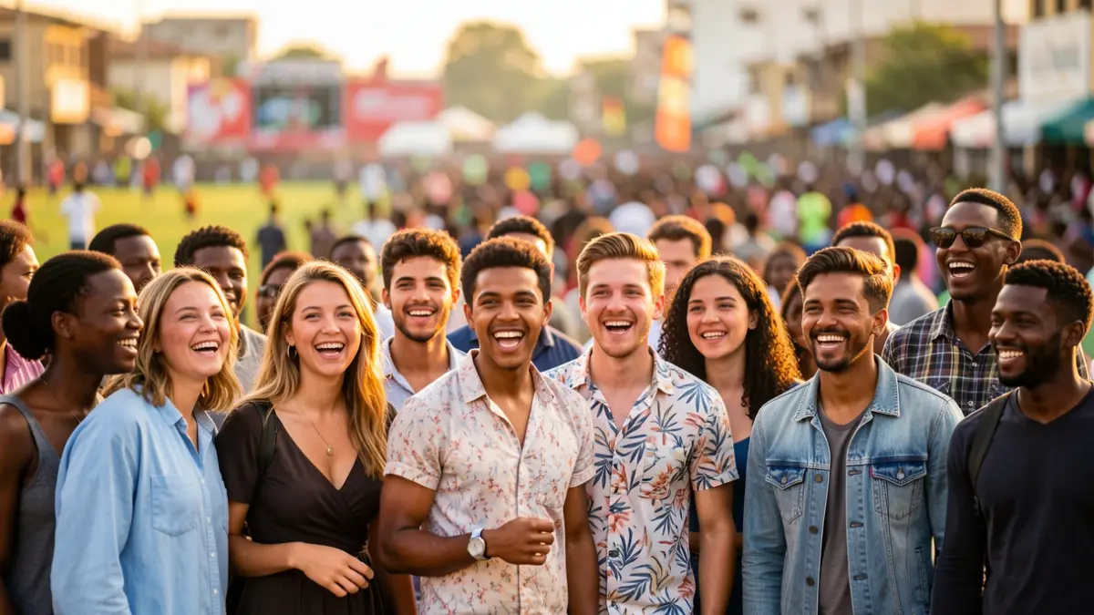 Generic image of young adults participating in a cultural and sporting exchange in Senegal.
