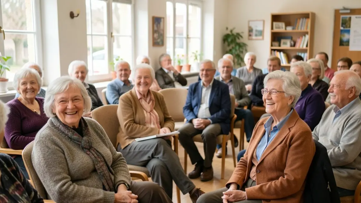 Image générique d'une activité de bien-être pour seniors dans un centre communautaire.