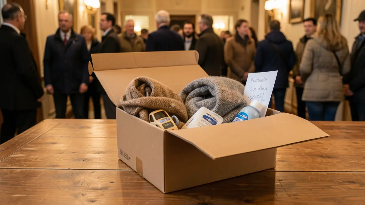 Generic image of a solidarity box prepared for a collection.
