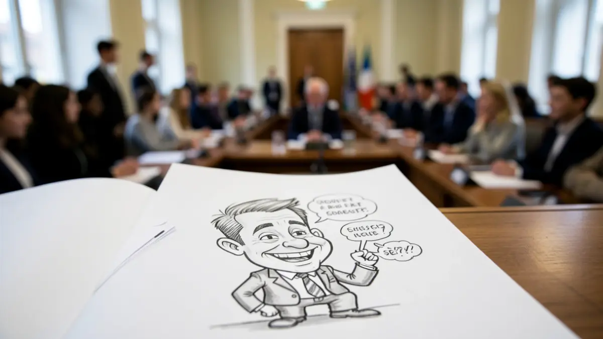 Image générique d'un dessin de presse humoristique réalisé par un lycéen.