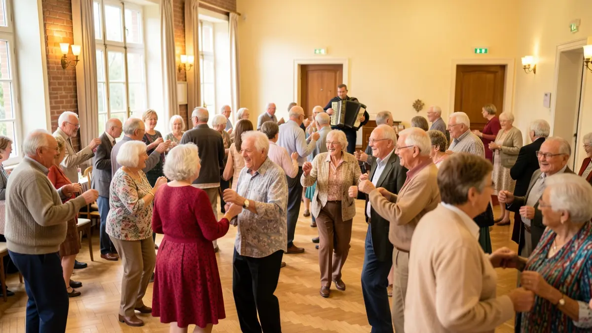 Generic image of seniors dancing at a tea dance.