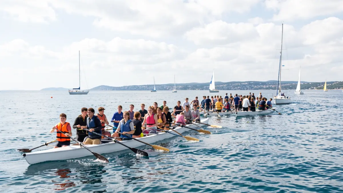 Generic image of young people participating in a sailing activity.