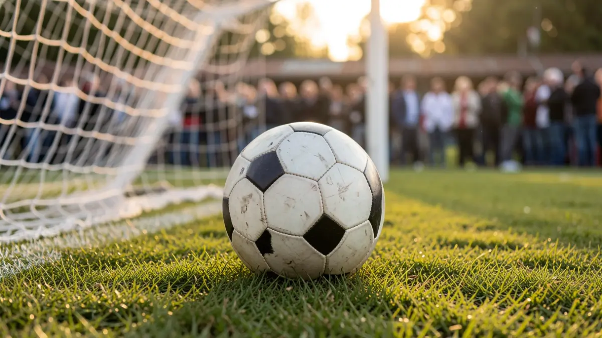 Image générique d'un ballon de football sur l'herbe.
