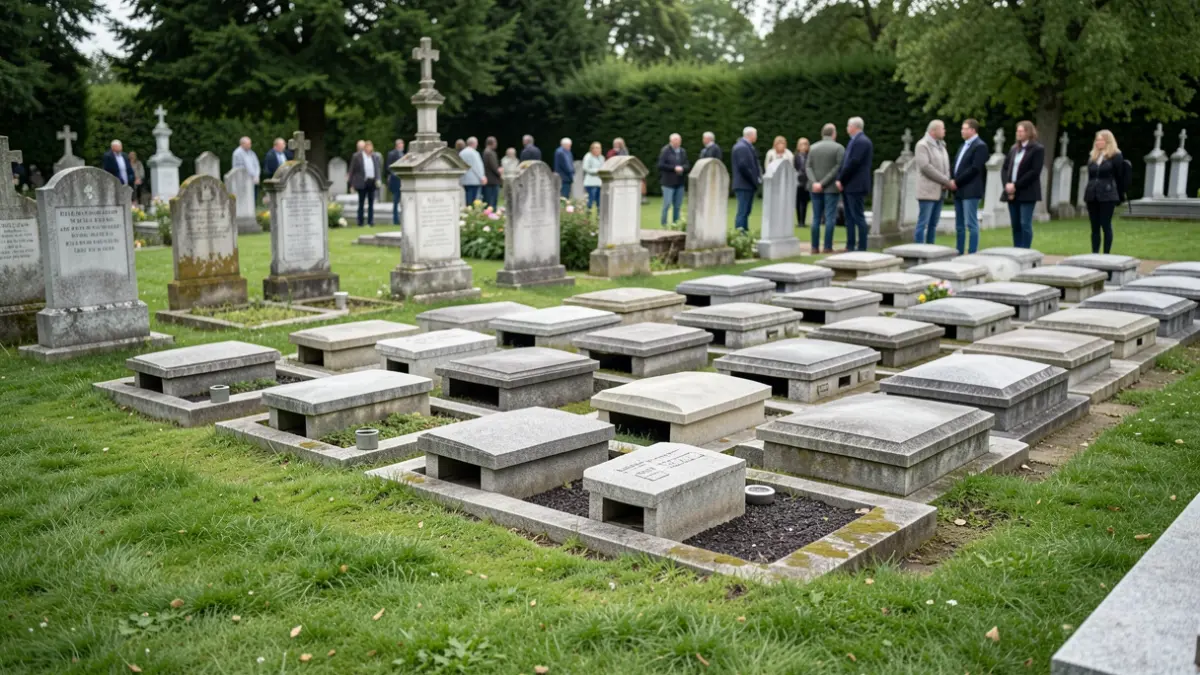 Generic image of cavurnes in an Île-de-France cemetery.