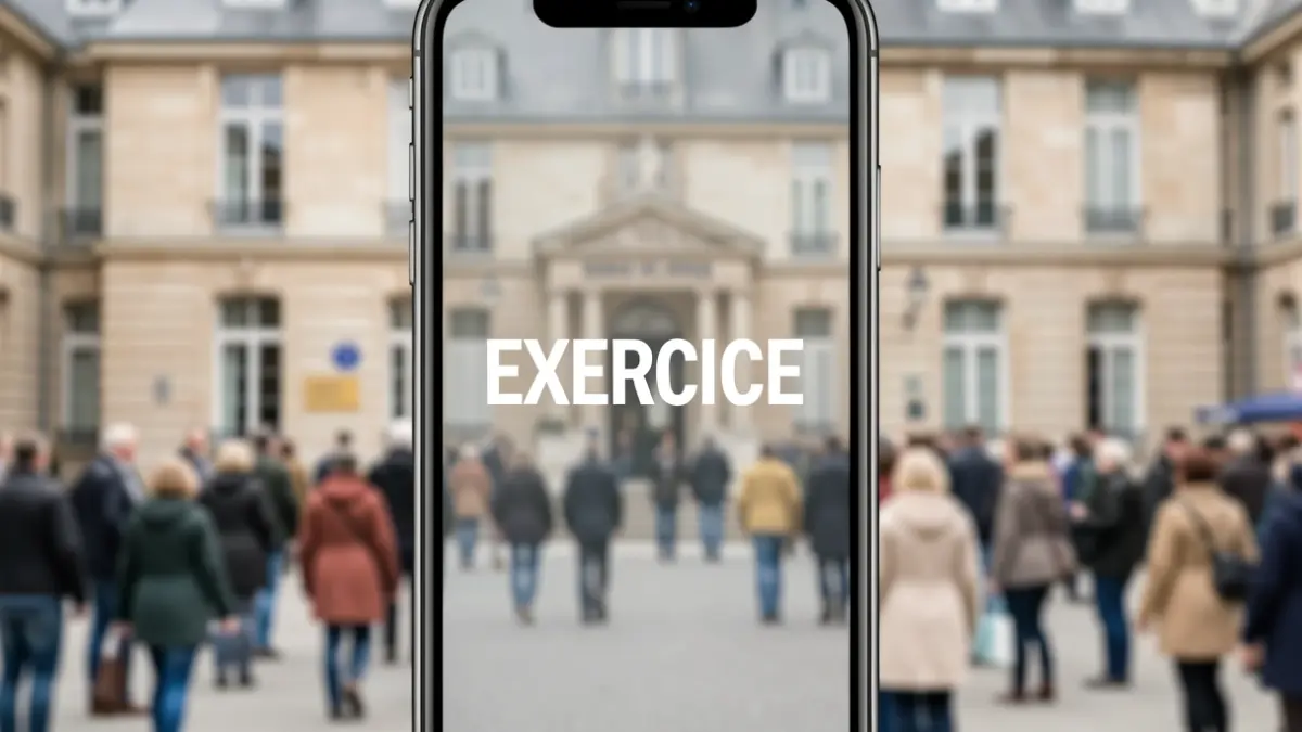 Generic image of a phone displaying an exercise alert message.