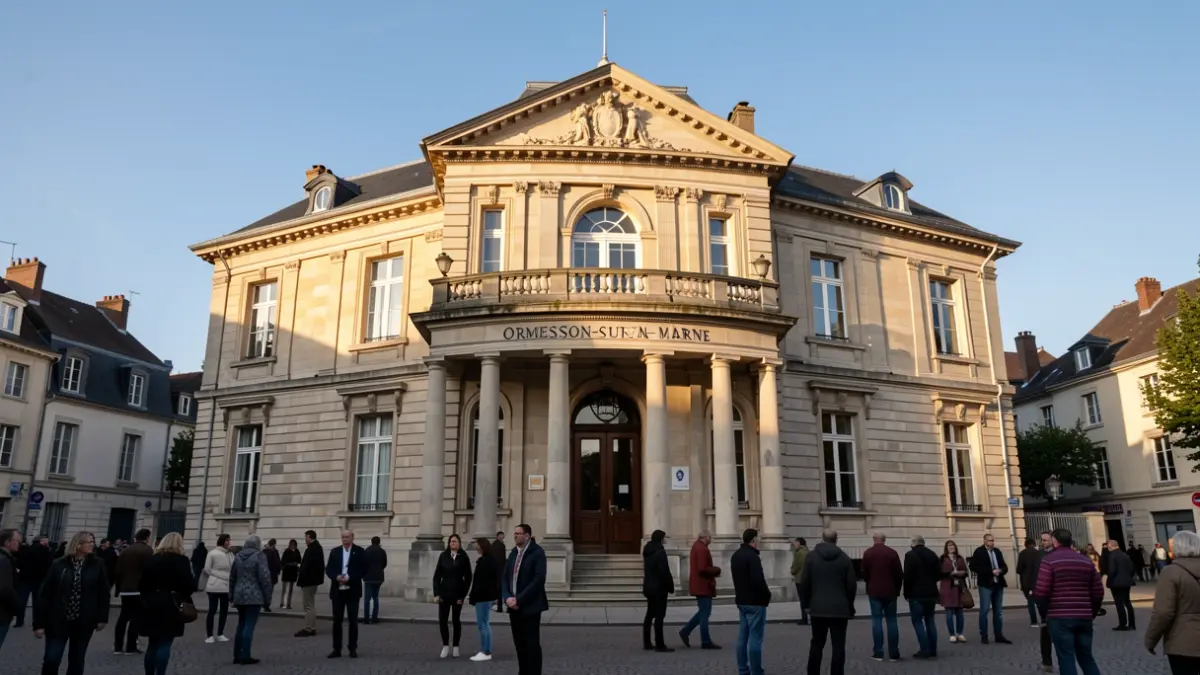 Facade of the Ormesson-sur-Marne town hall.