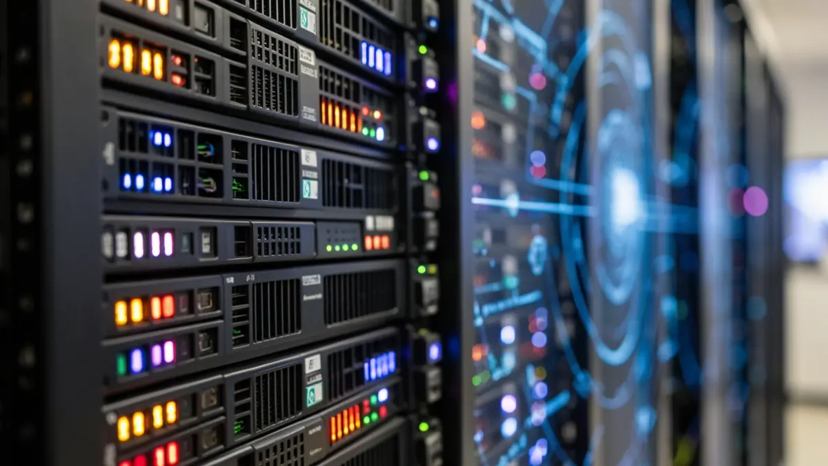 Image générique de serveurs informatiques représentant une fuite de données.
