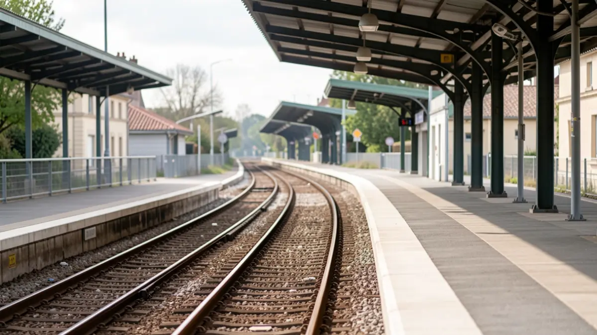 Image générique de la gare de Gretz-Armainvilliers avec des voies ferrées.