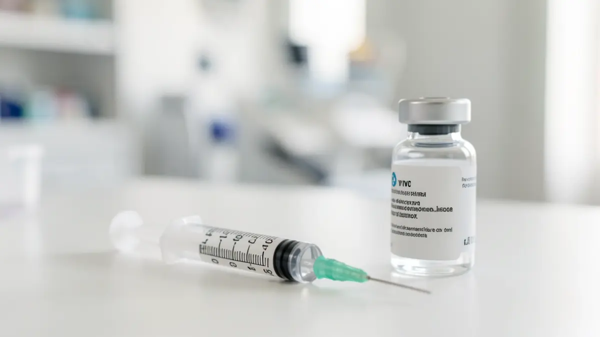 Image générique d'une seringue et d'un flacon de vaccin.