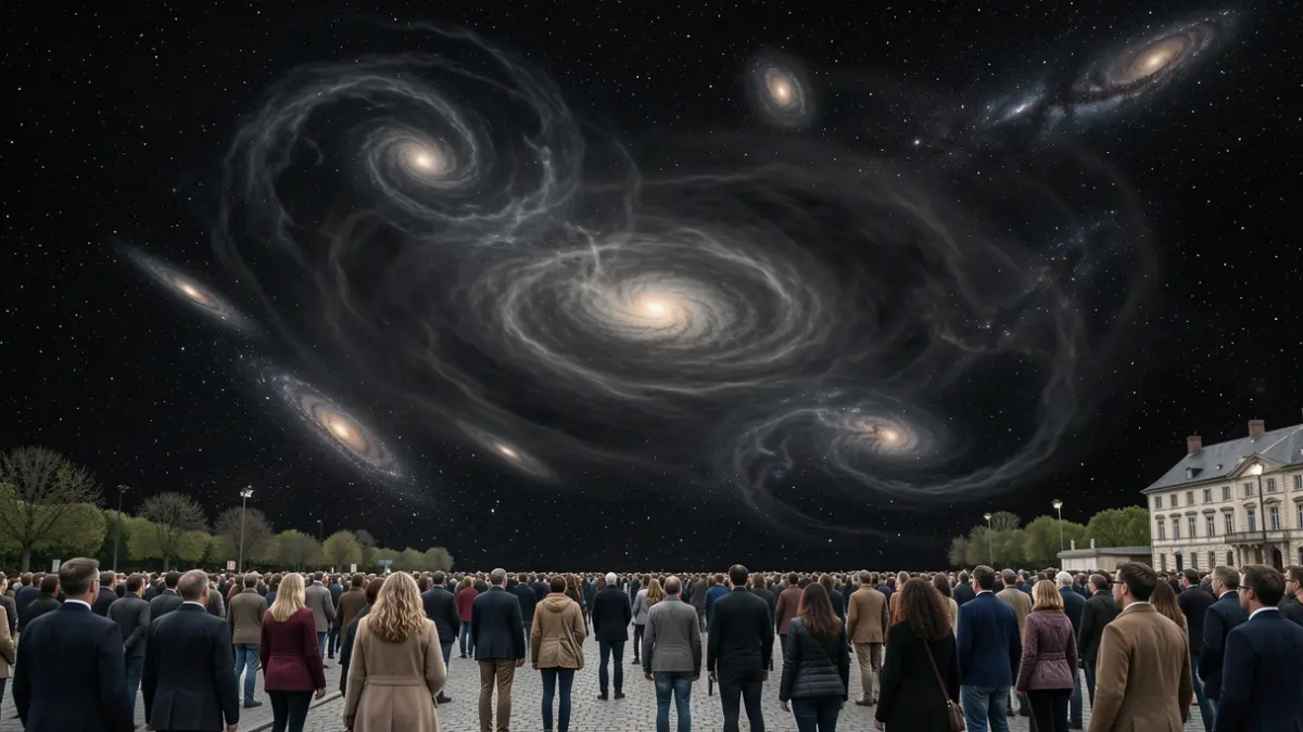 Generic image of abstract visualization of dark matter and dark energy in the universe.