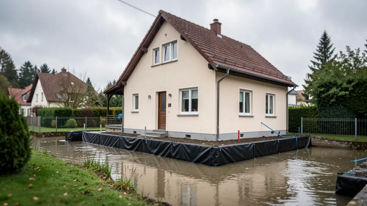 Generic image of a house adapted to face flood risk.