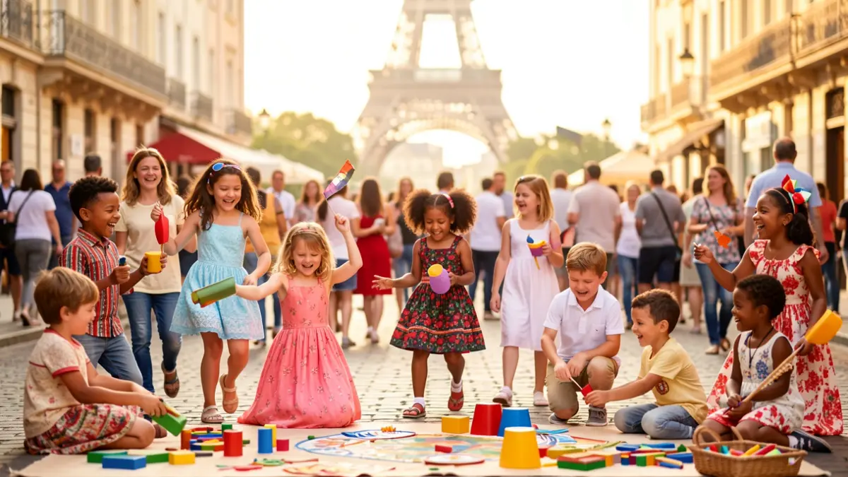 Generic image of children participating in various cultural activities.