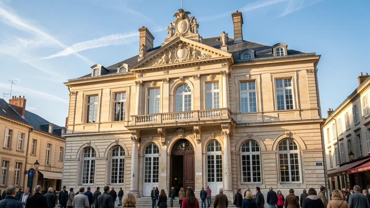 Façade de la mairie de Boissise-le-Roi, Île-de-France.