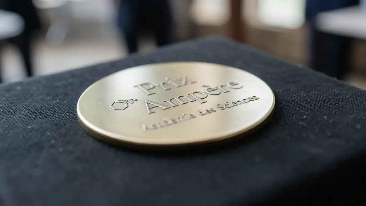 Generic image of a scientific award medal with subtle inscriptions. The image does not depict the actual event.