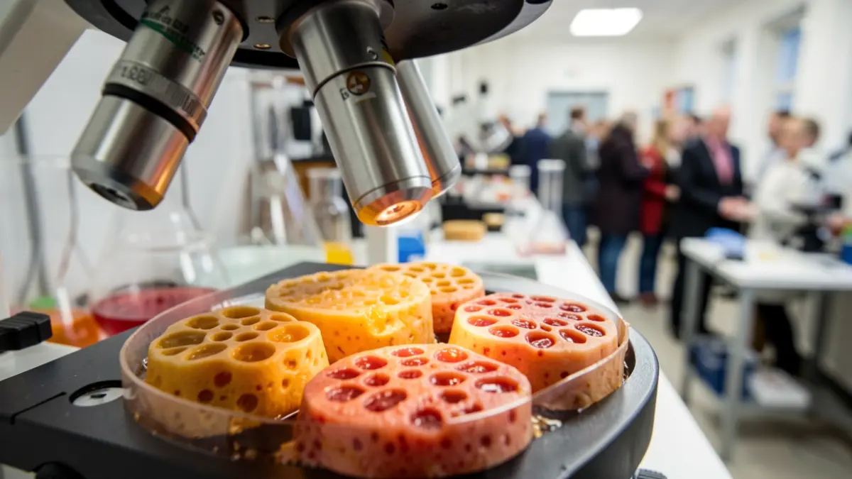Generic image of food science under a microscope.