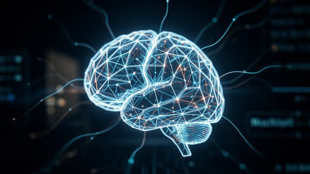 Image générique d'un réseau neuronal abstrait symbolisant l'intelligence artificielle.