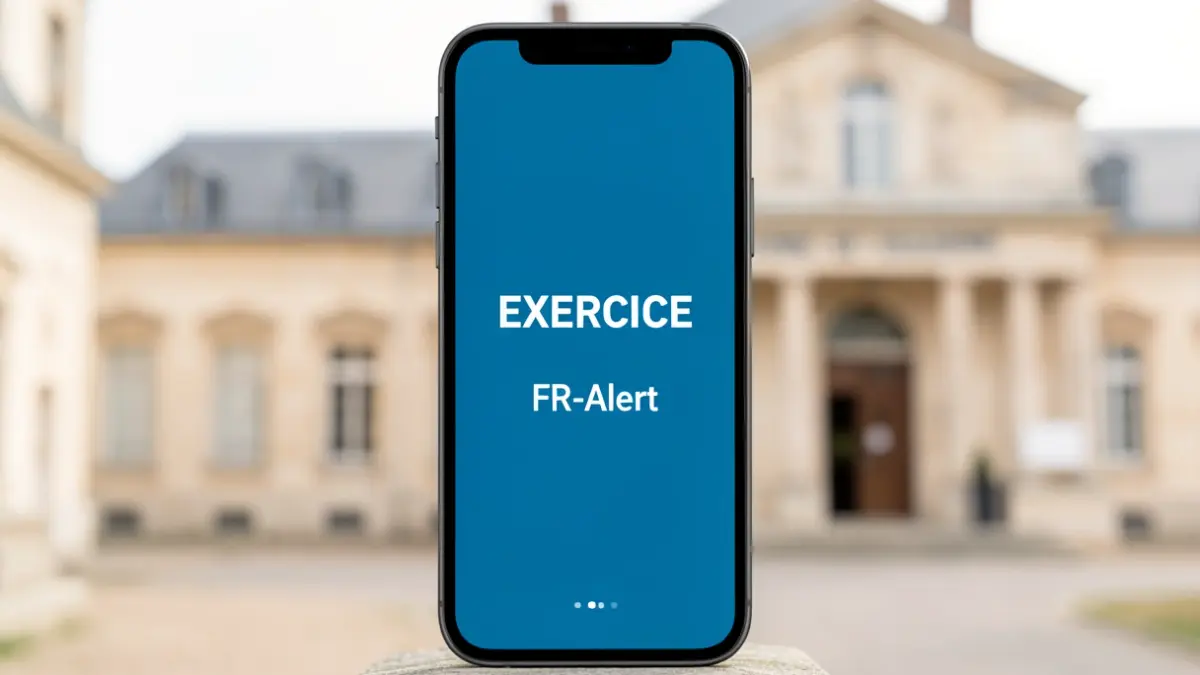Generic image of a phone displaying a fake FR-Alert alert.