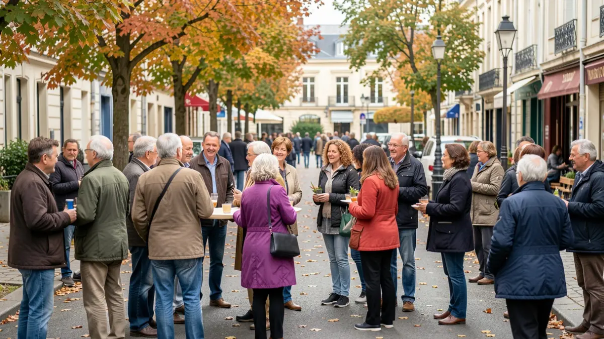 Image générique de personnes de différents âges interagissant dans un cadre communautaire en Île-de-France.