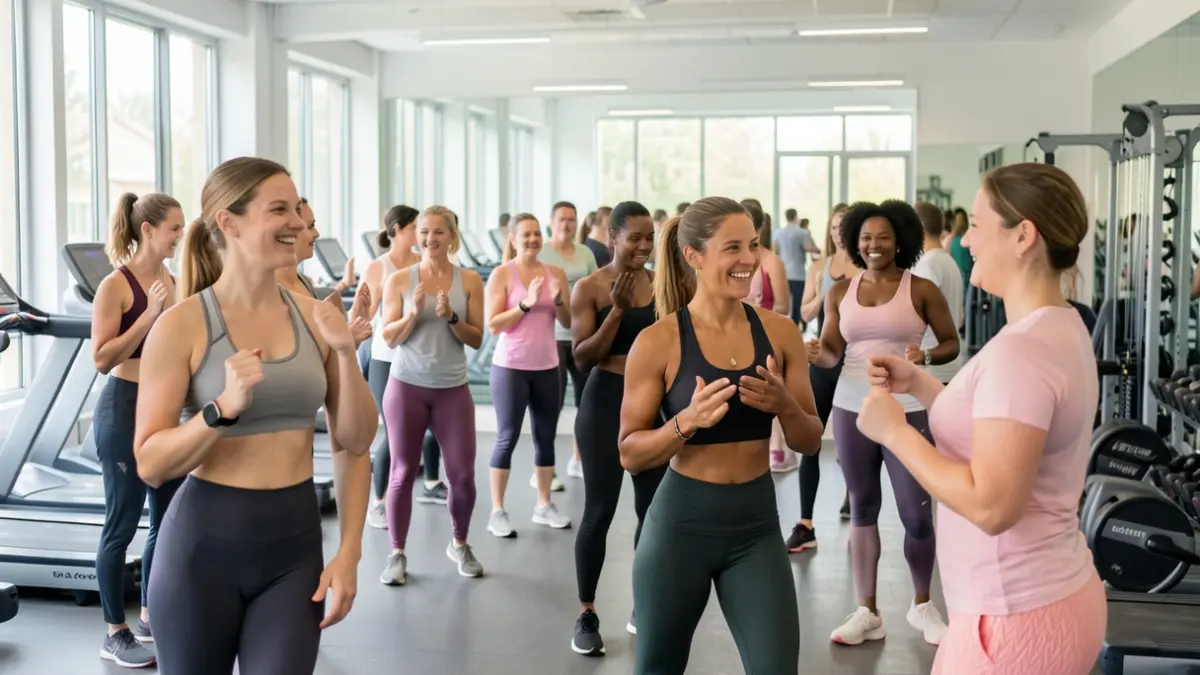 Generic image of women participating in a group fitness activity in a gymnasium.