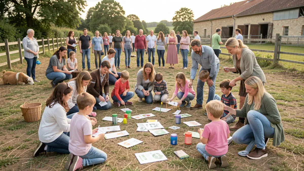 Generic image of an outdoor activity focused on ecology and family games.