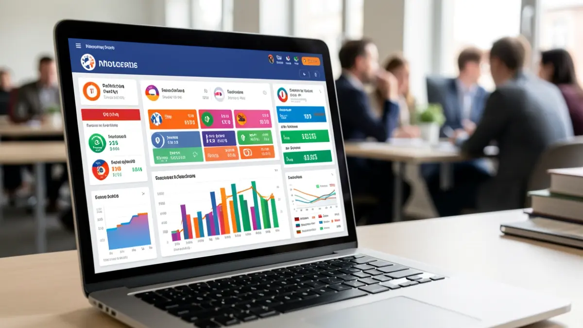 Generic image of an interactive dashboard displaying political data on a computer screen.