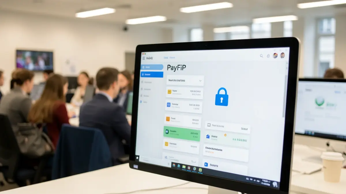 PayFiP online payment interface displayed on a computer screen.