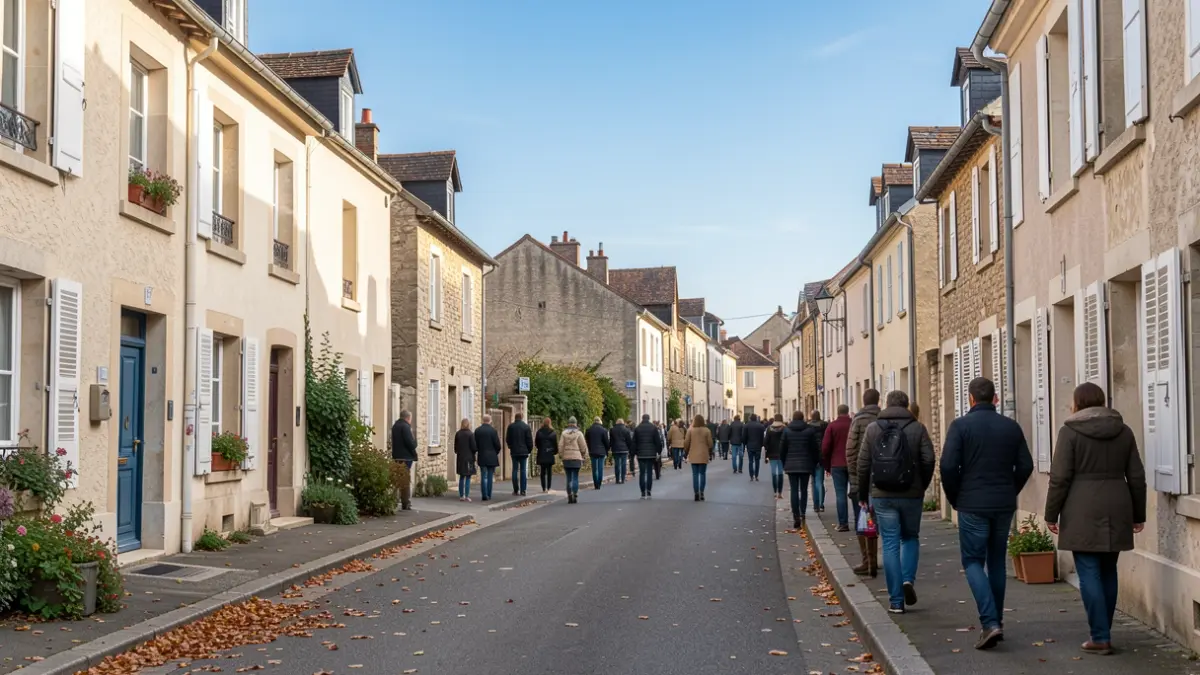 Generic image of a residential street in a French town.
