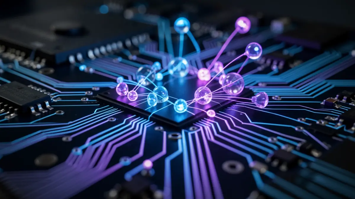 Image générique de circuits quantiques abstraits avec des atomes artificiels et des photons.