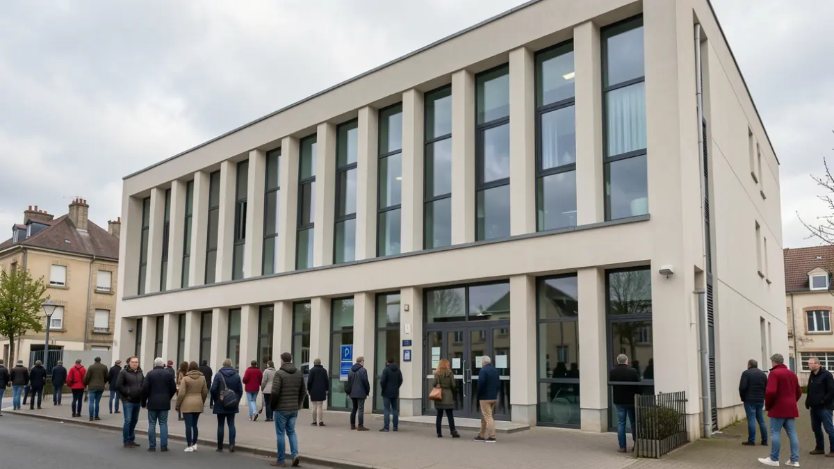 Generic image of a modern administrative building in a Parisian suburb.