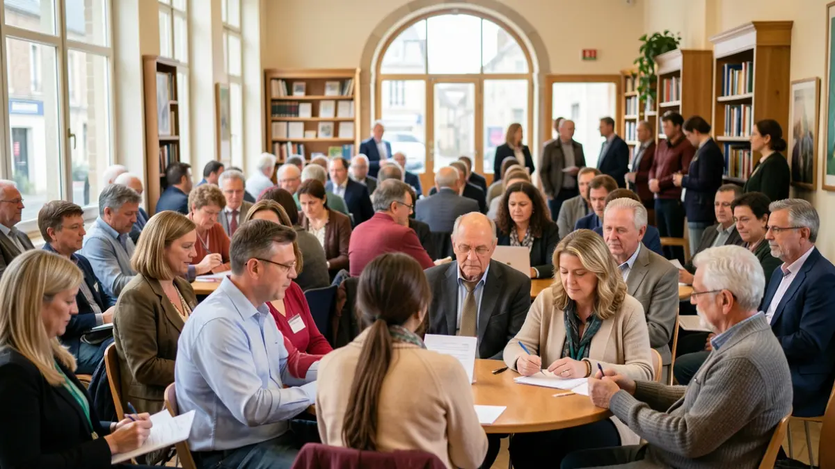 Generic image of people of various ages and backgrounds participating in a survey.