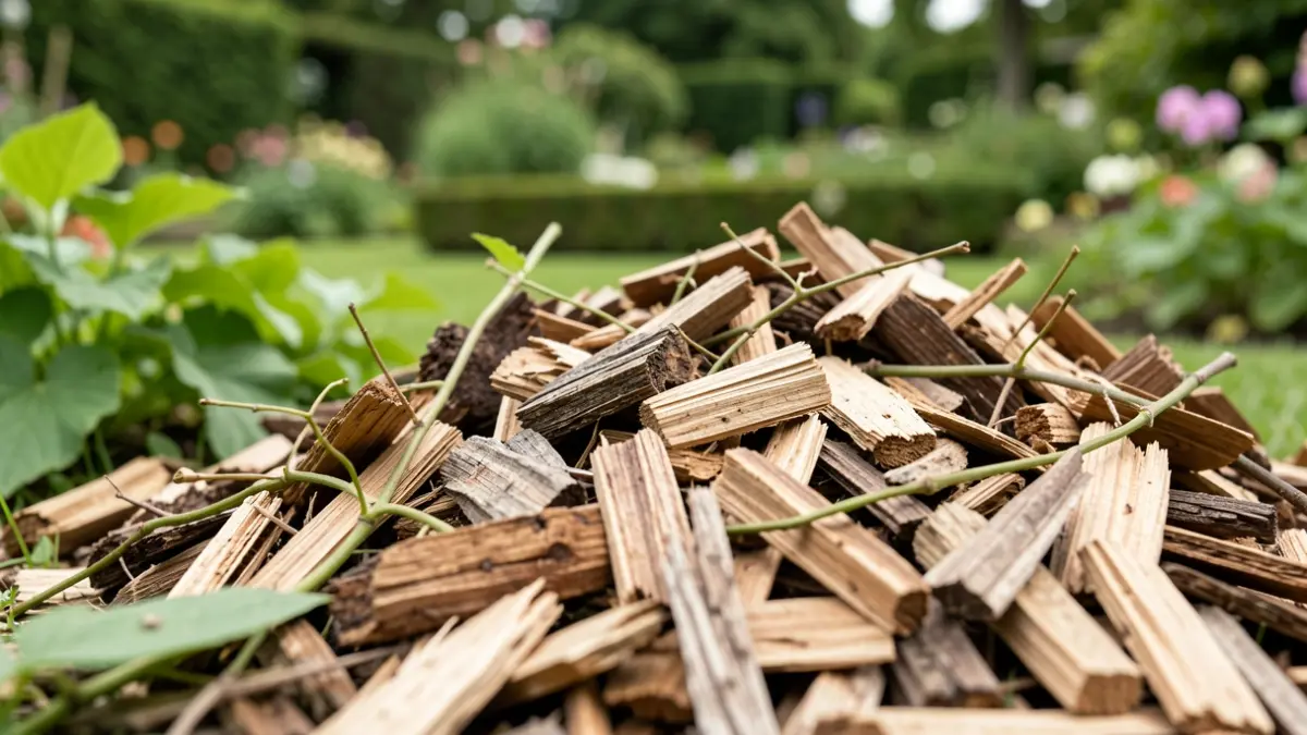 Generic image of wood chips ready for garden use.